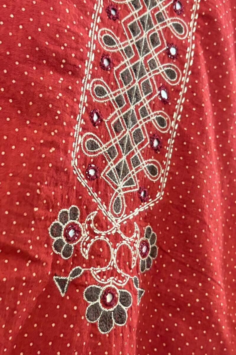 Ajrak Hand Block-Printed Cotton Top