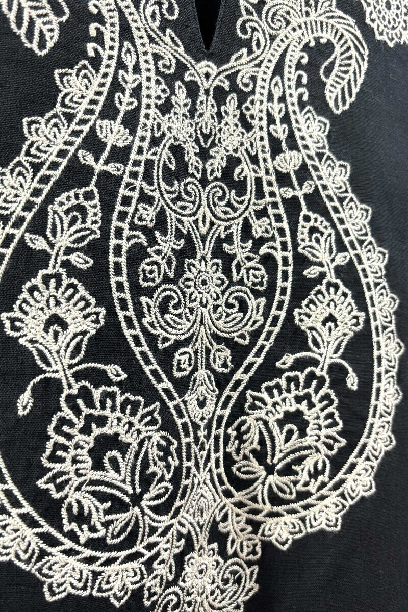 Embroidered Cotton Straight Kurta