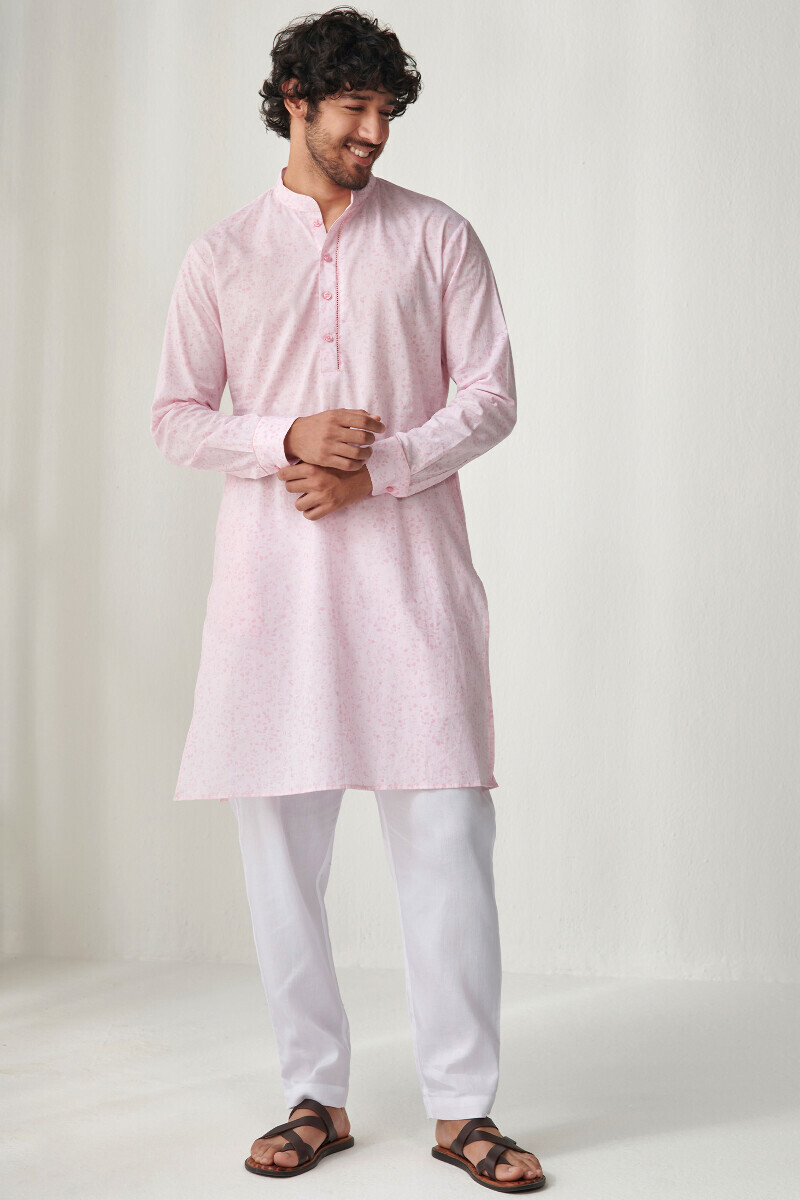 White Handcrafted Cotton Narrow Pants