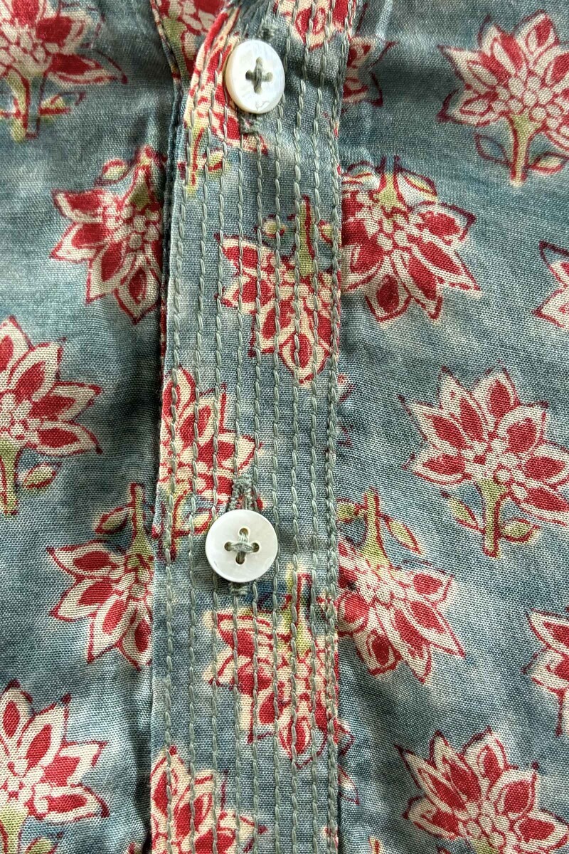 Blue Hand Block-Printed Modal Kurta