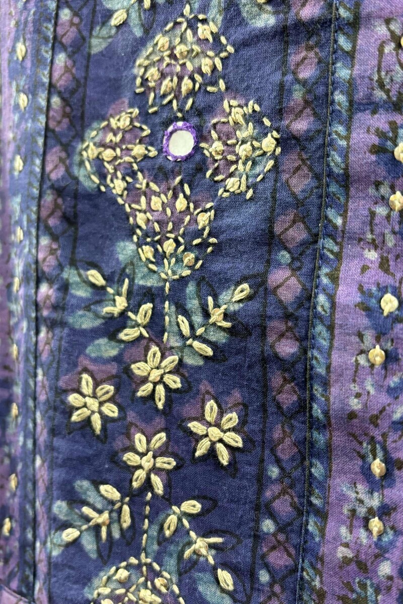 Blue Hand Block-Printed Kurta