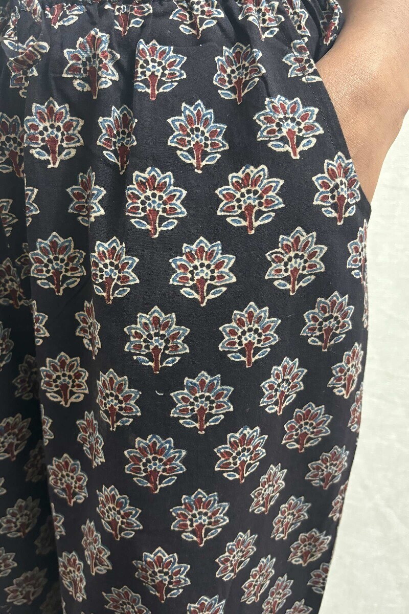 Black Hand Block-Printed Farsi