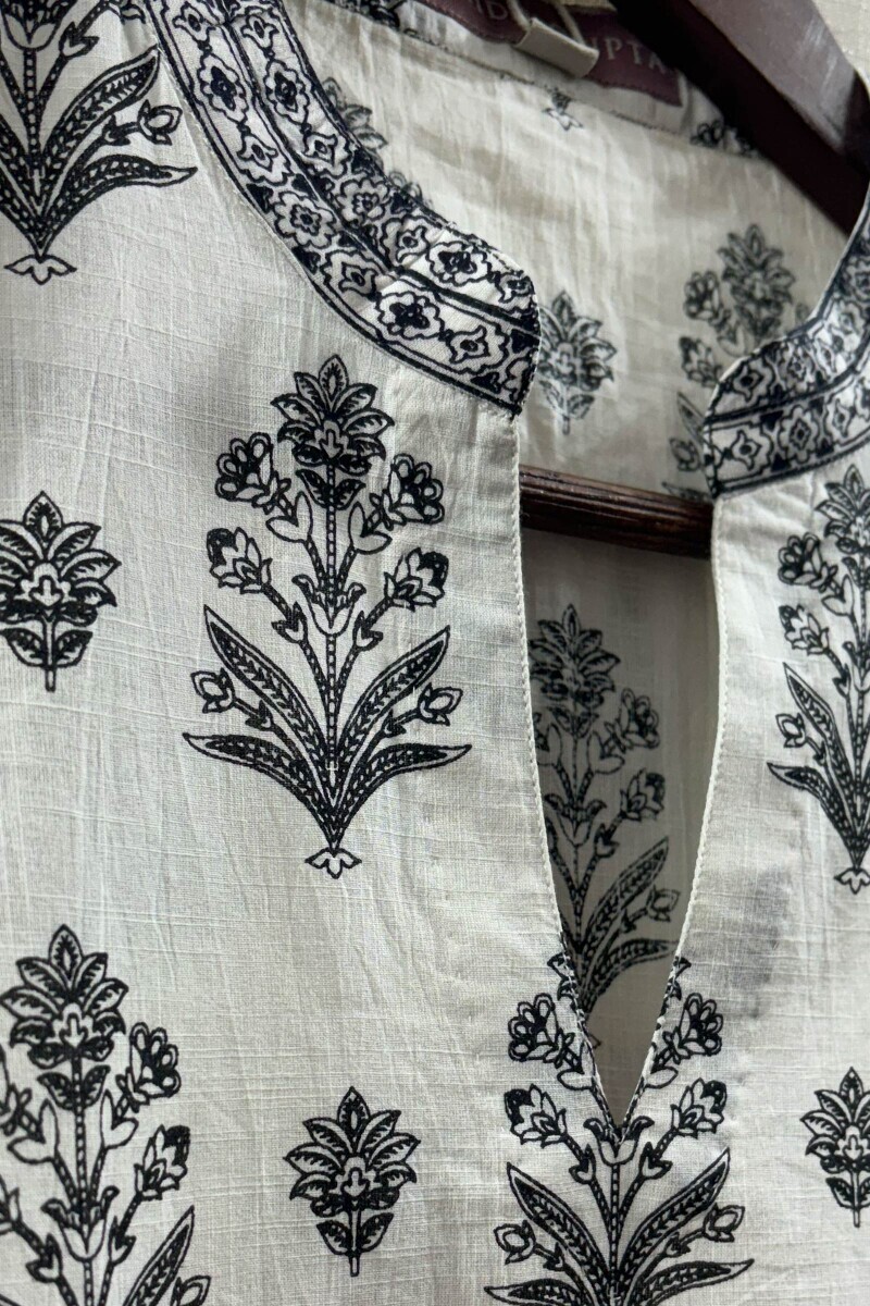 White Sanganeri Top