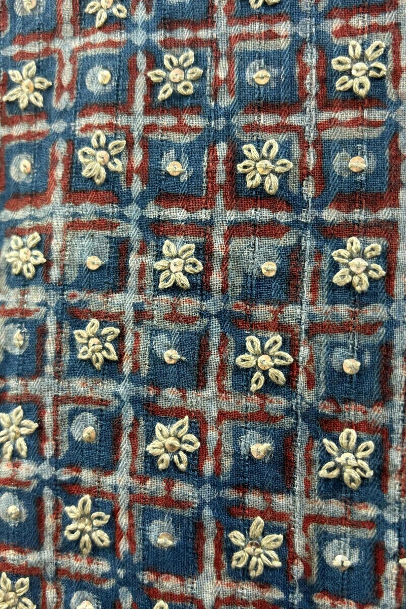Akola Hand Block-Printed Straight Cotton Dobby Kurta