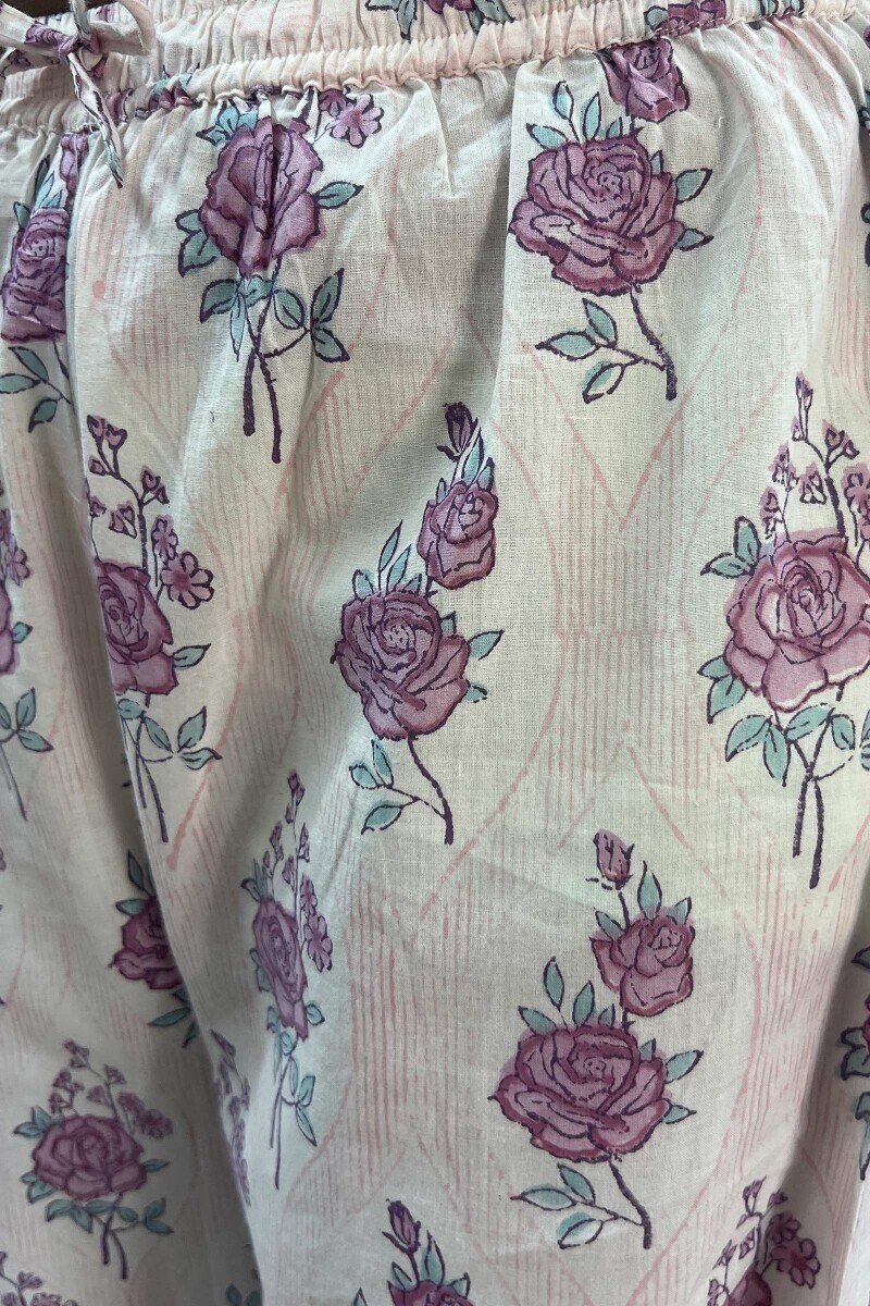Off-White Hand Block-Printed Cotton Farsi
