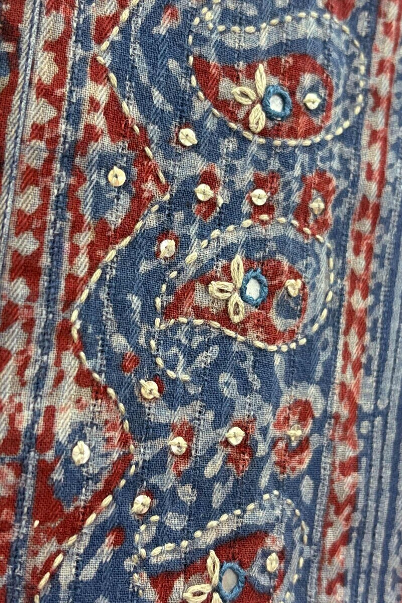 Blue Hand Block-Printed Kurta