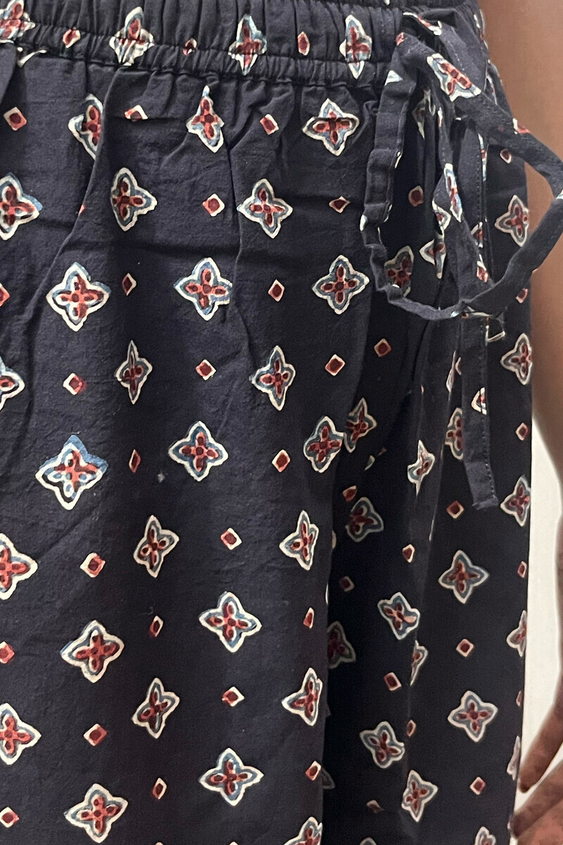 Ajrak Hand Block-Printed Cotton Izhaar Pants