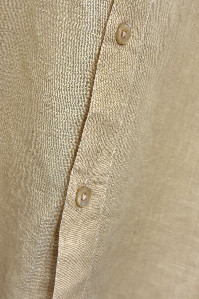 FG Specials: 1 Of 1- Men's Yellow Handcrafted Handloom Shirt