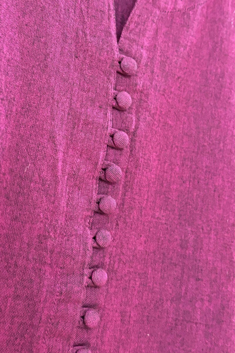 Purple Handcrafted Handloom Cotton Kurta