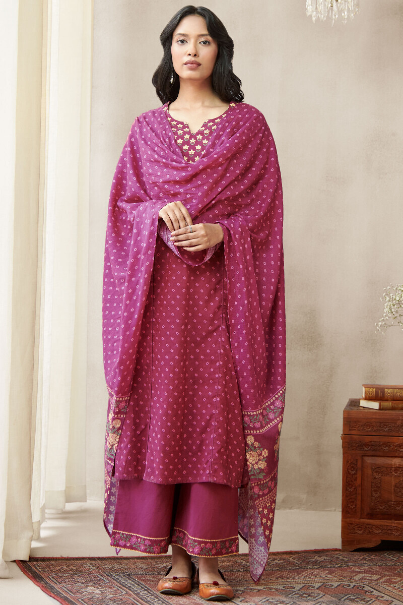 Pink Handcrafted Cotton Farsi