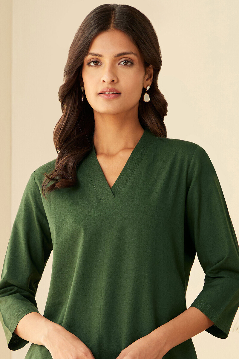 Handcrafted Cotton Straight Kurta