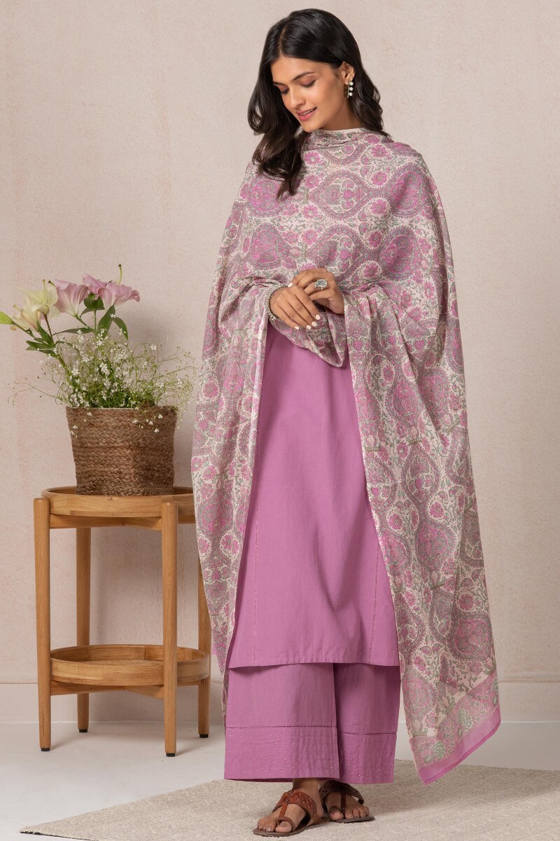 Purple Handcrafted Cotton Farsi