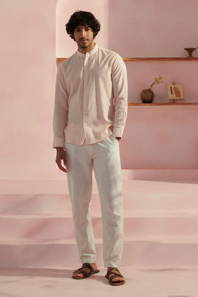 Pink Handcrafted Cotton Shirt