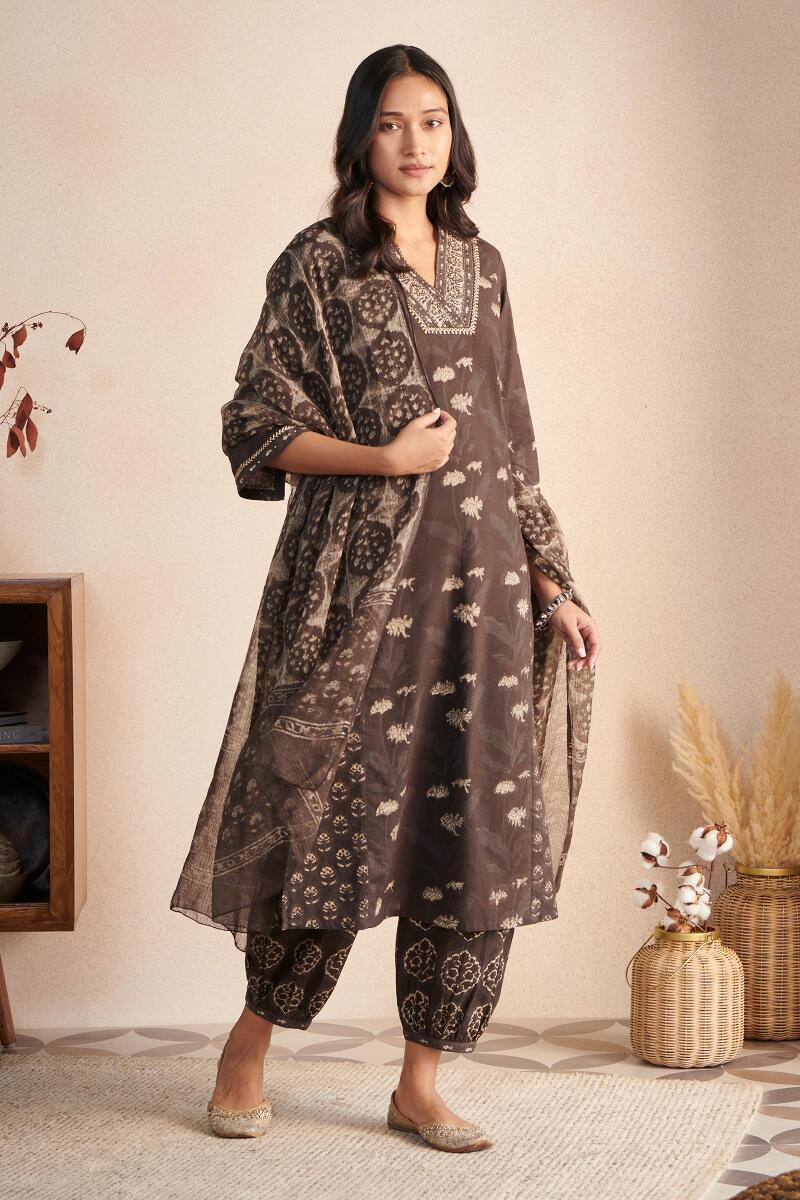 Akola Block Printed Cotton Izhaar Pants