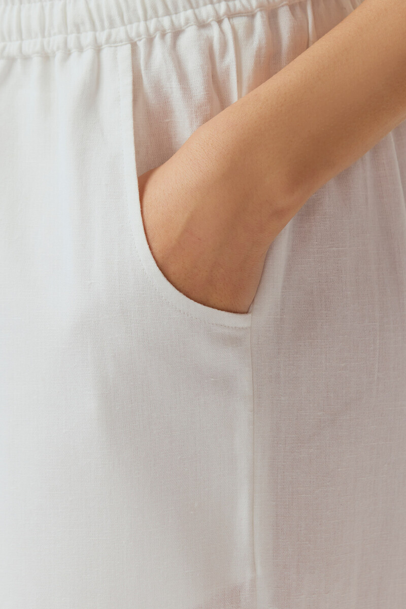 White Handcrafted Cotton Flax Farsi