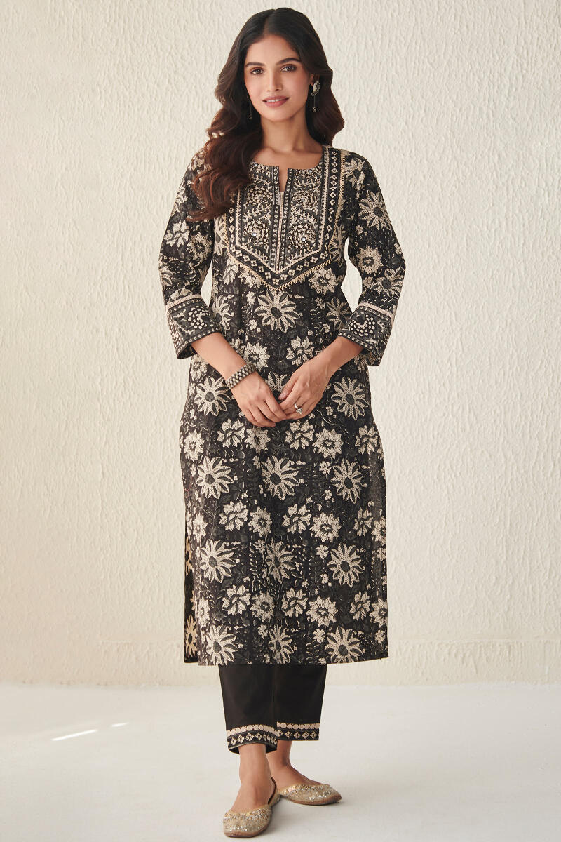 Bagru Block Printed A-Line Cotton Kurta