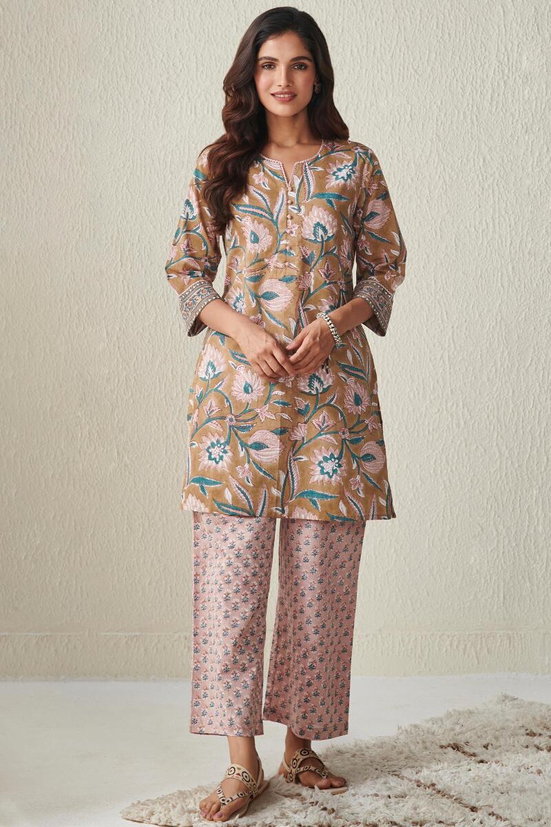 Sanganeri Block Printed Cotton Loungewear Set
