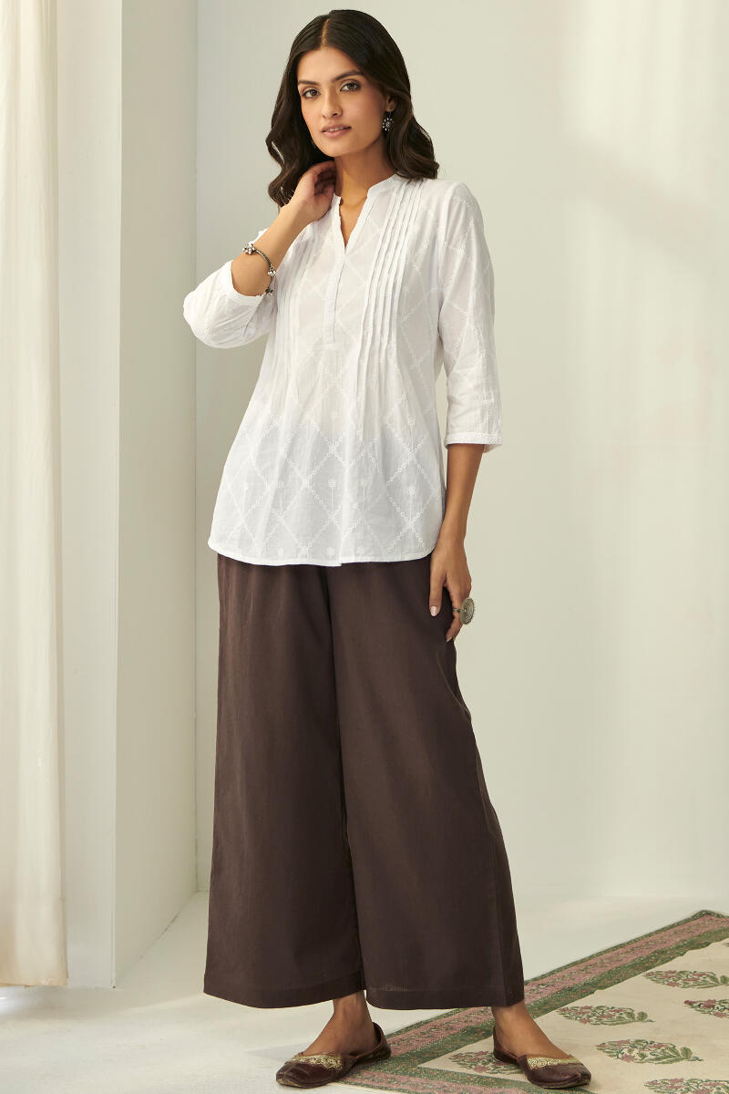 Brown Handcrafted Cotton Farsi Pants