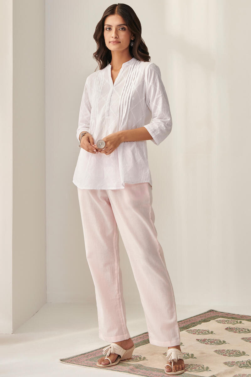Pink Handcrafted Cotton Pants