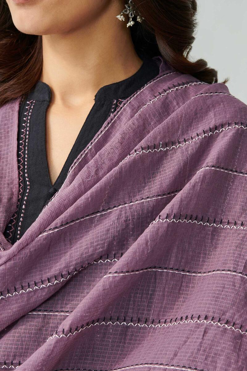 Purple Handcrafted Kota Dupatta