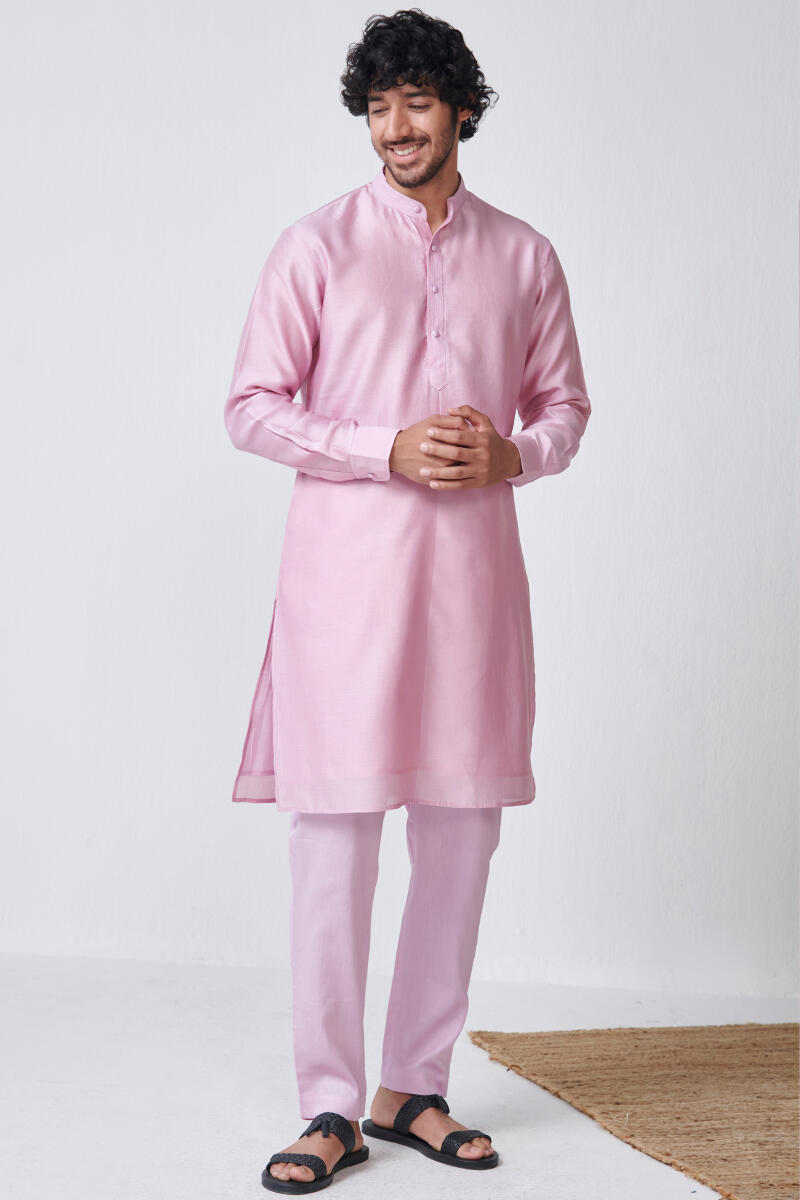 Purple Handcrafted Chanderi Kurta