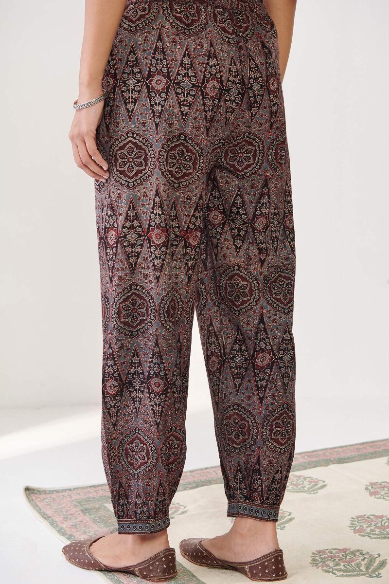 Ajrak Hand Block Printed Cotton Izhaar Pants
