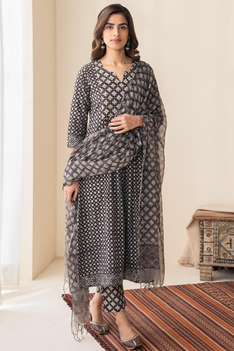 Bagru Hand Block Printed Cotton Narrow Pants