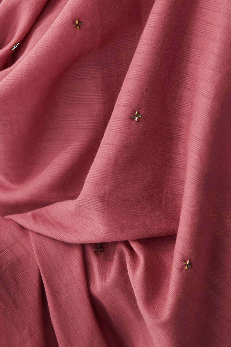 Red Handcrafted Cotton Dupatta