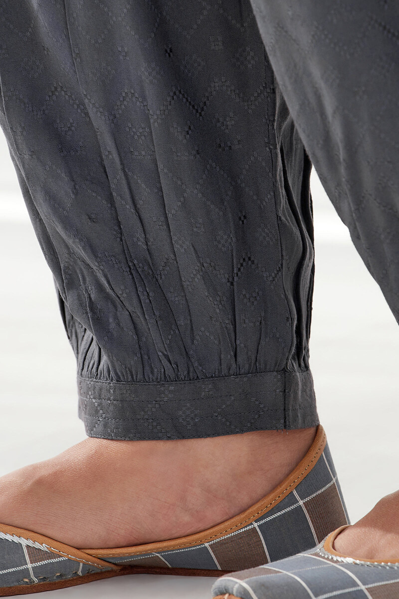 Sage Blue Handcrafted Viscose Izhaar Pants