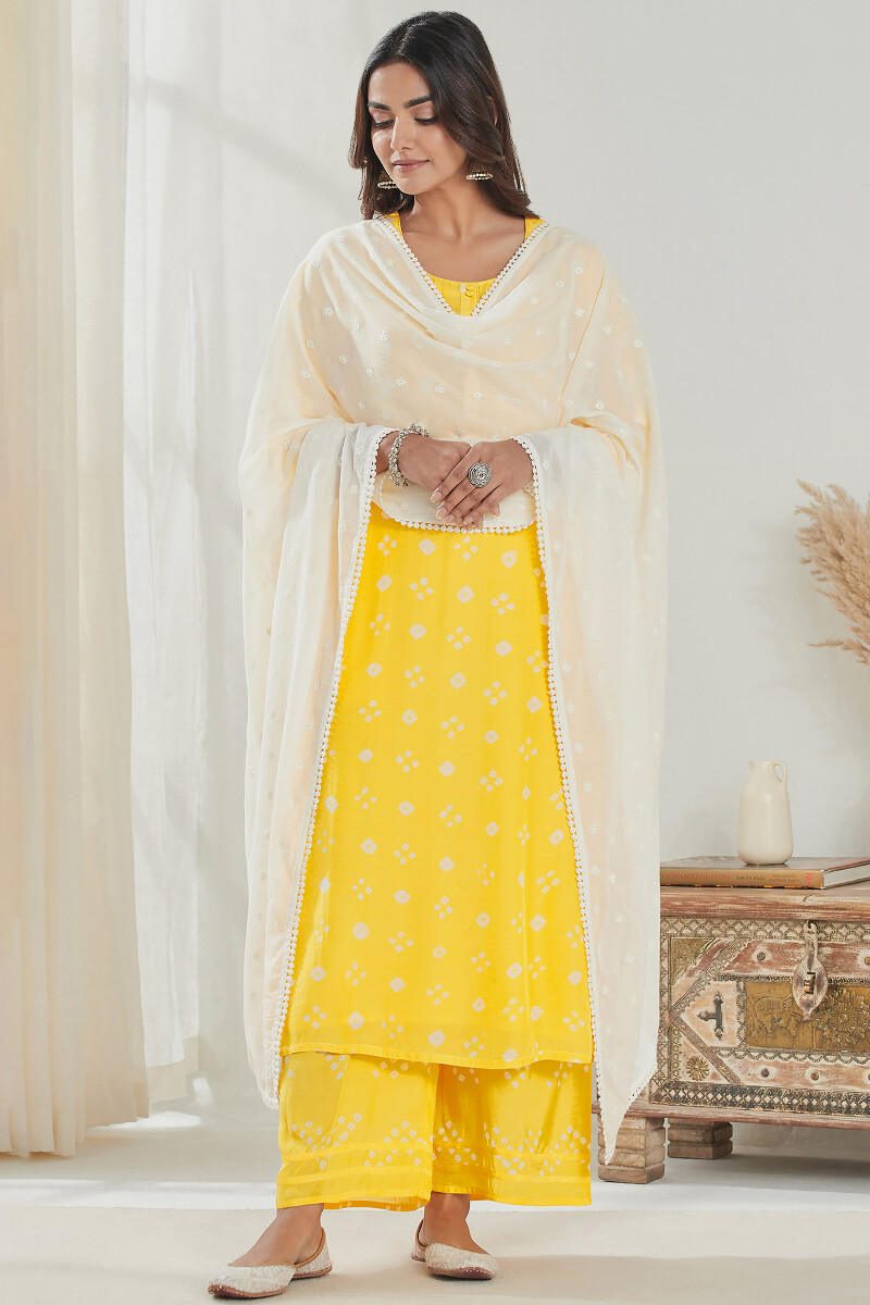 Yellow Printed Modal Farsi