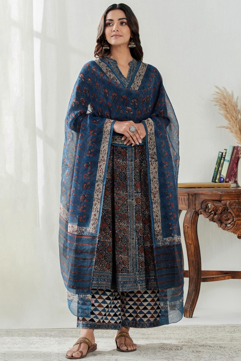 Bagru Hand Block Printed Kota Dupatta
