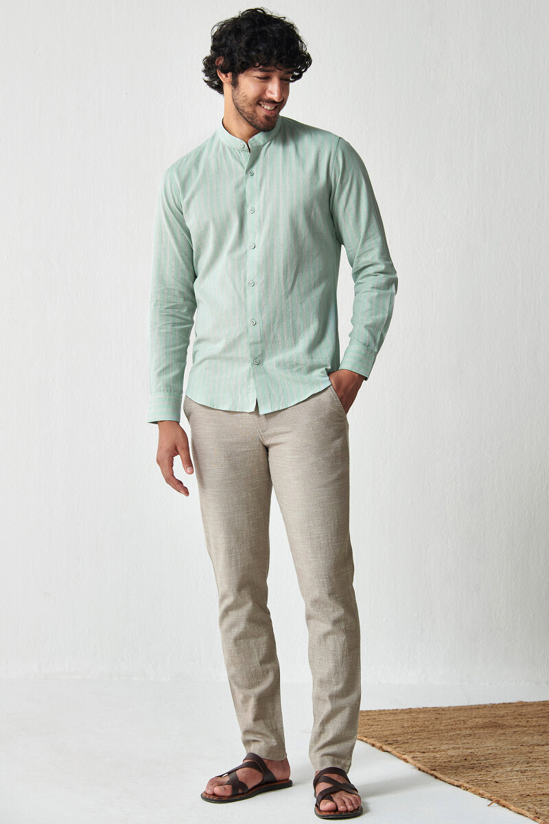 Green Handcrafted Cotton Shirt