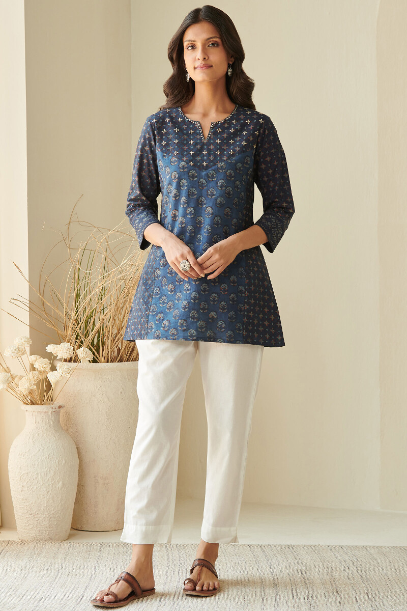 Akola Hand Block-Printed Cotton Top