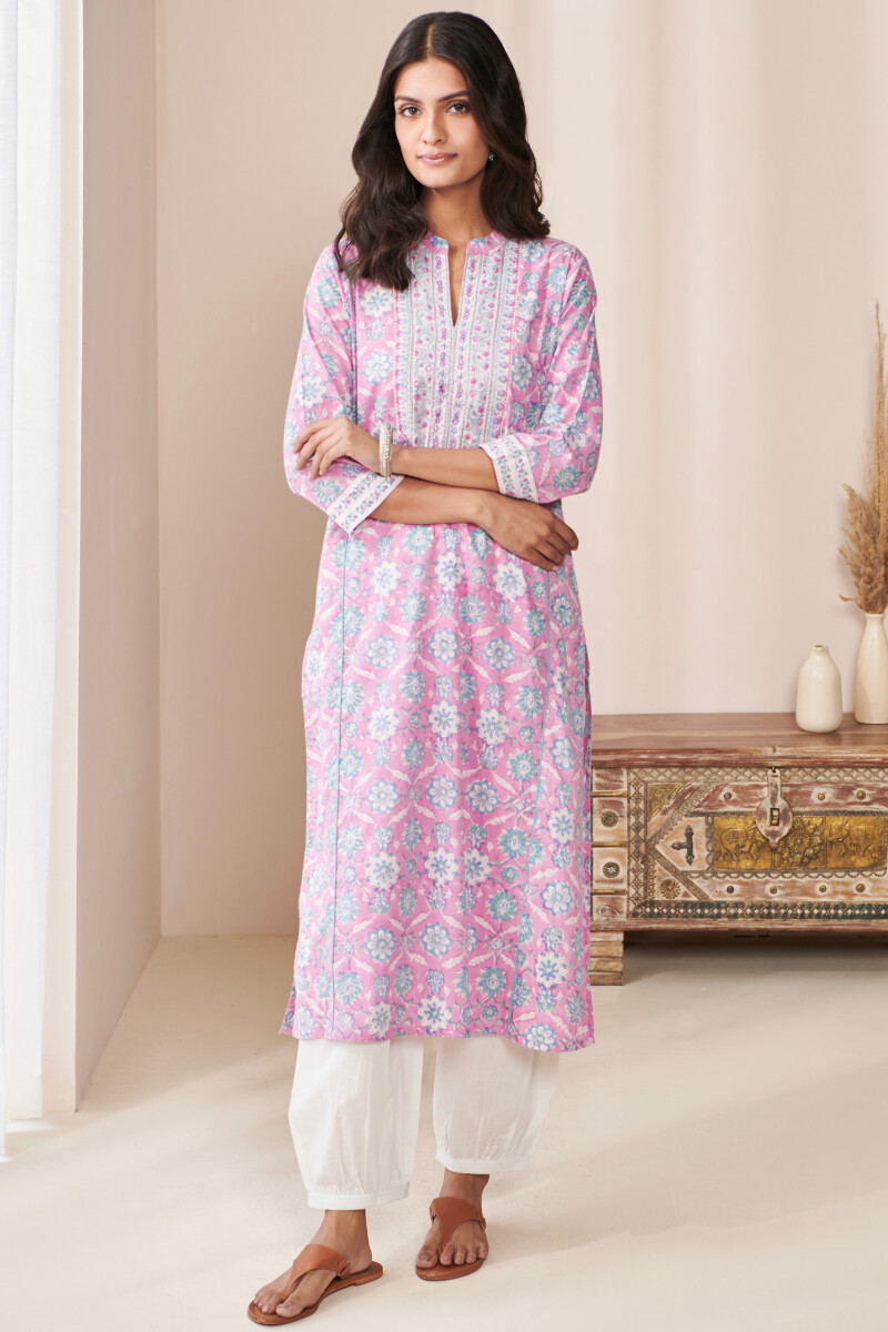 White Handcrafted Viscose Izhaar Pants