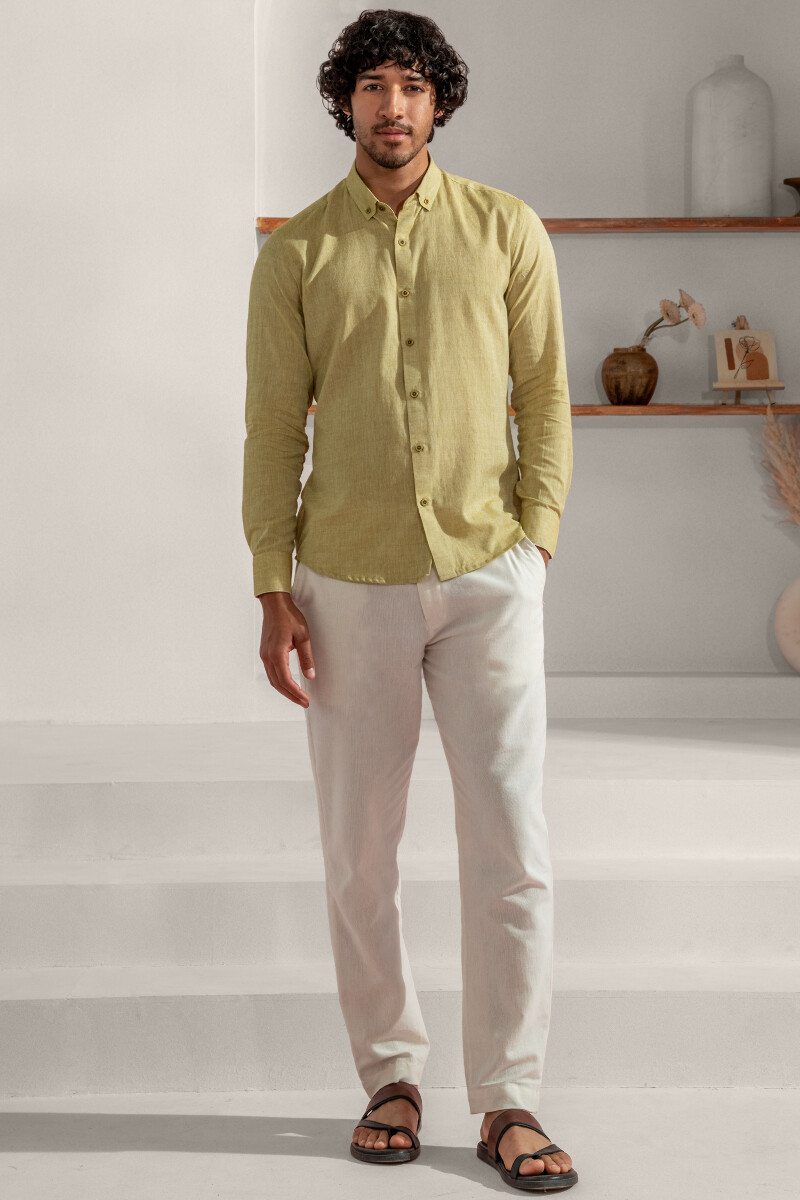 Green Handcrafted Cotton Shirt