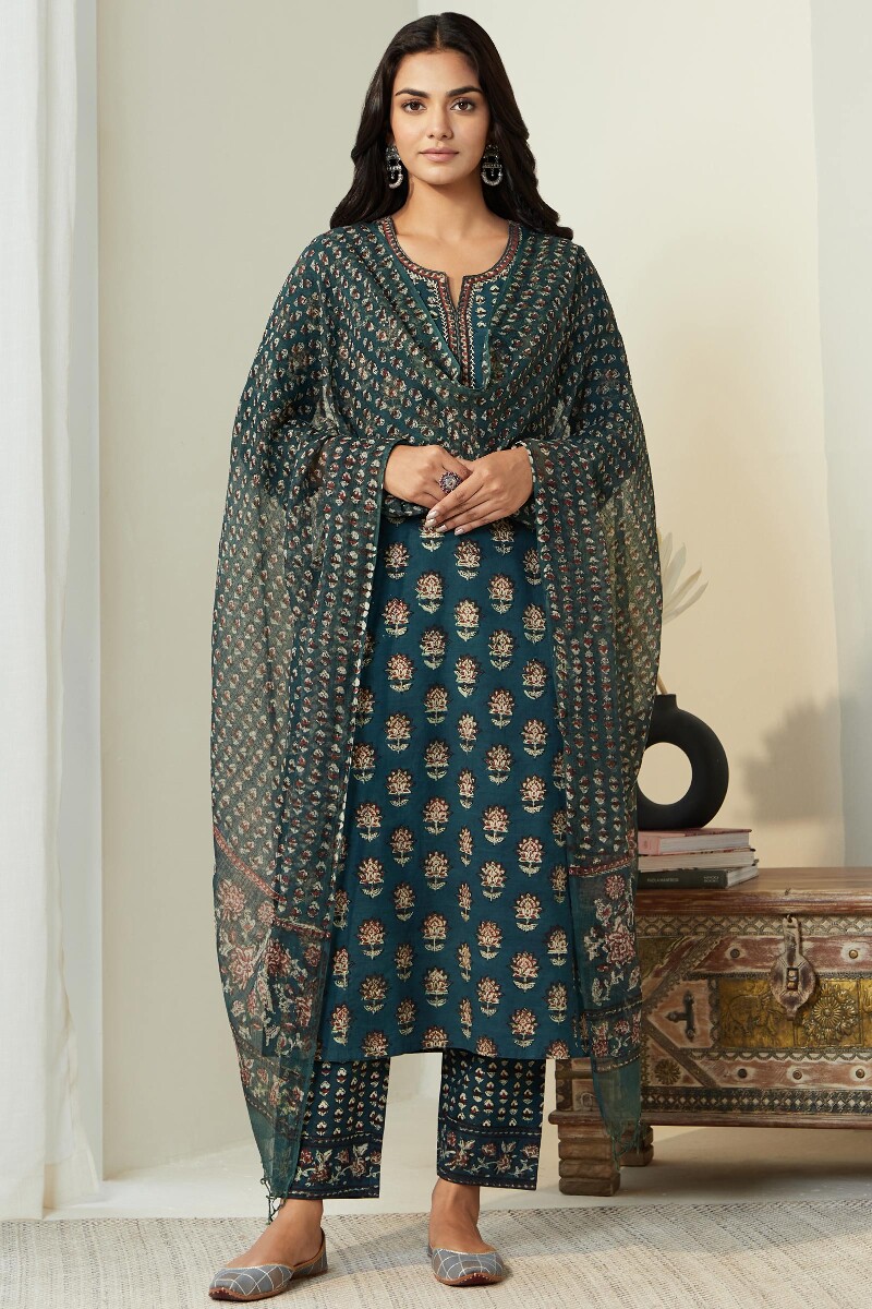 Bagru Hand Block Printed Kota Dupatta