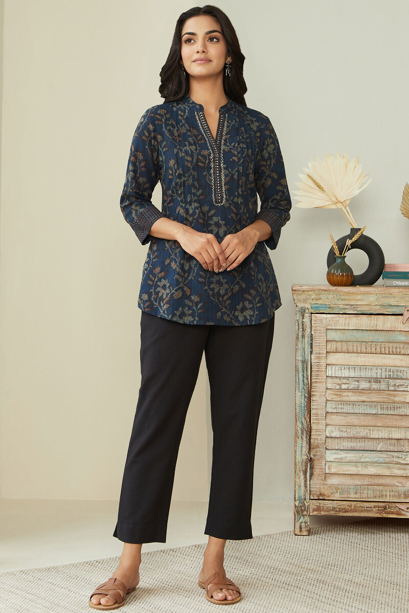 Akola Hand Block-Printed Cotton Top