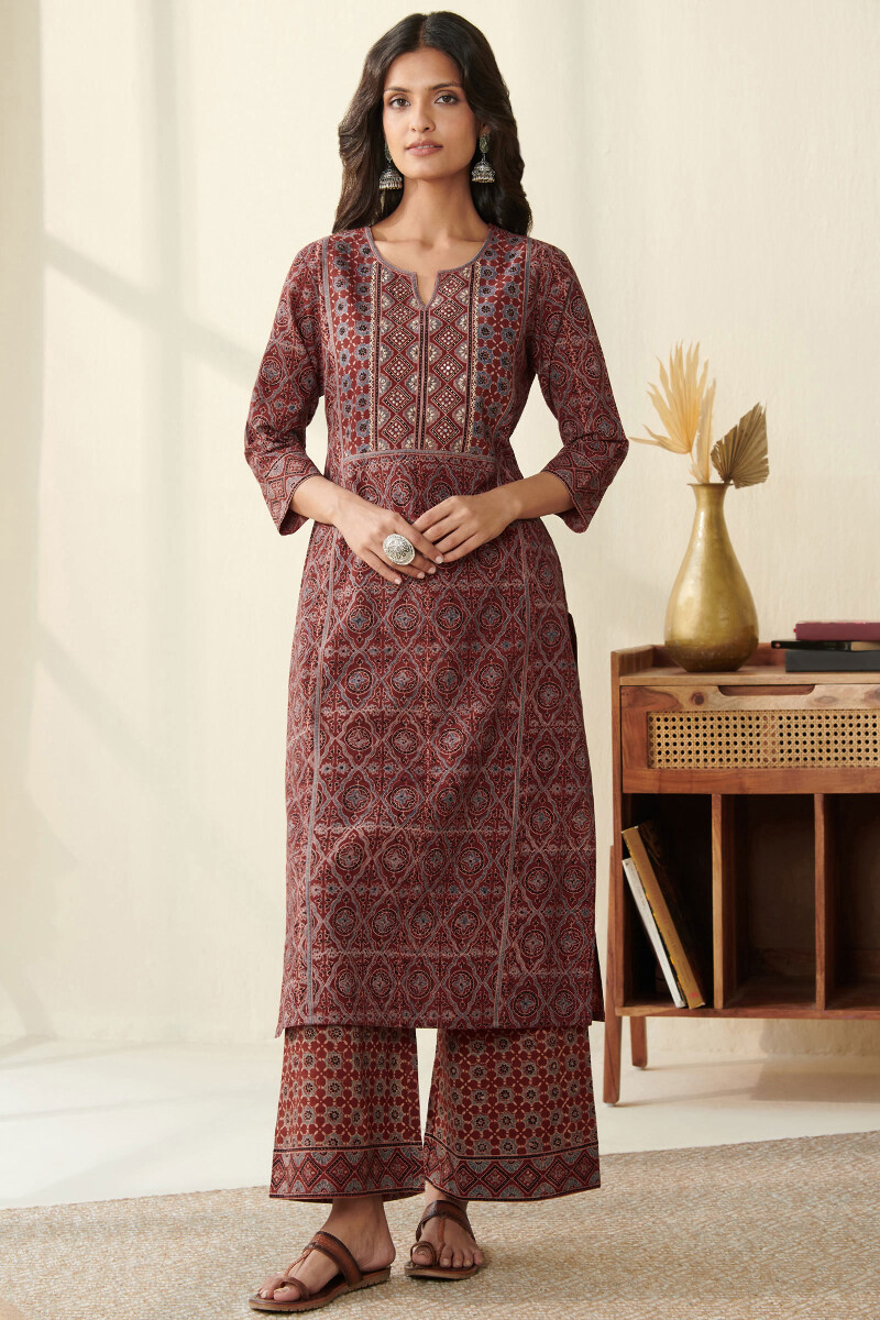 Ajrak Hand Block Printed Cotton Farsi