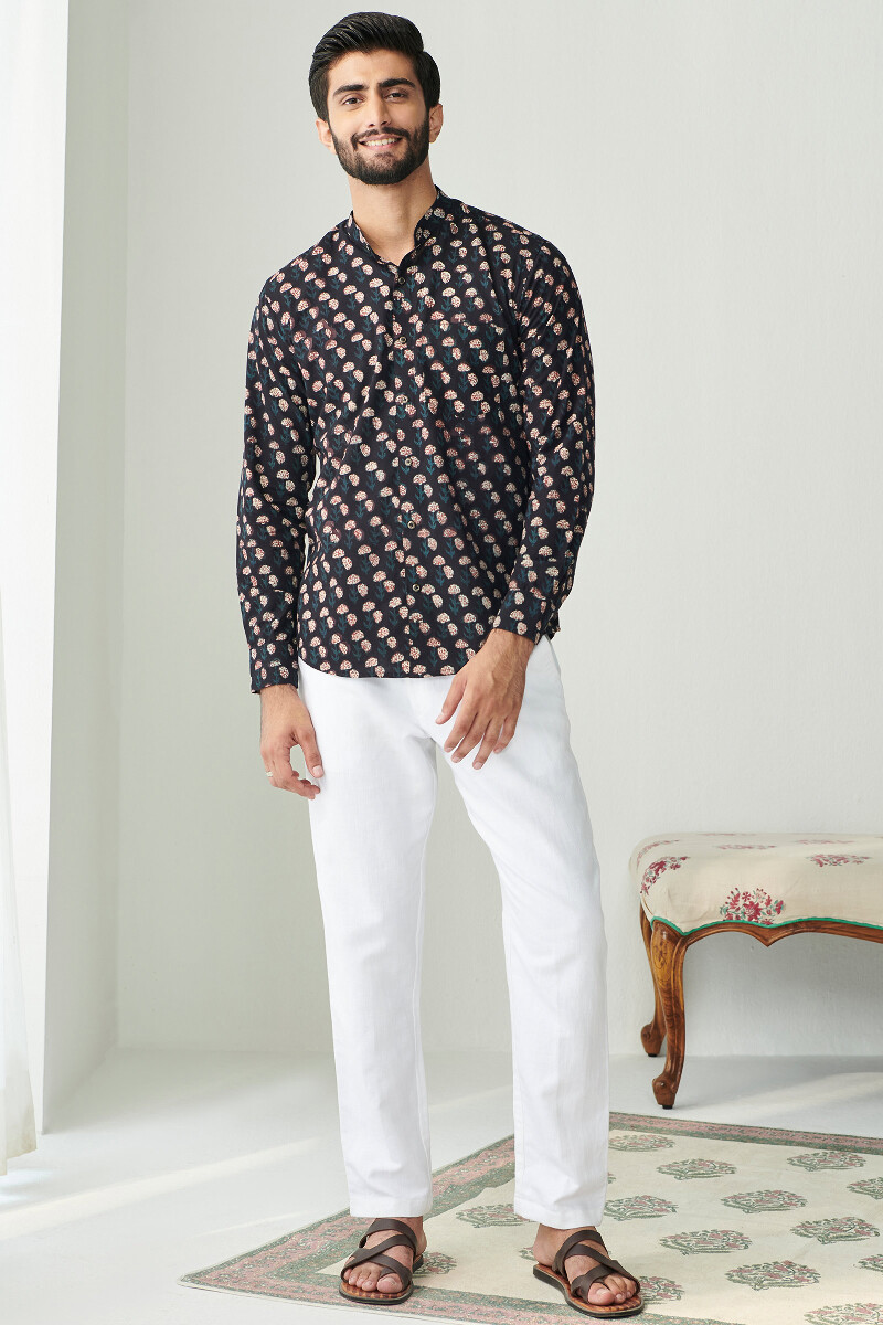Bagru Hand Block Printed Cotton Shirt