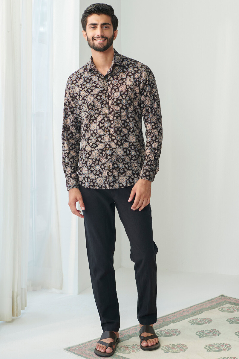 Ajrak Hand Block Printed Cotton Shirt