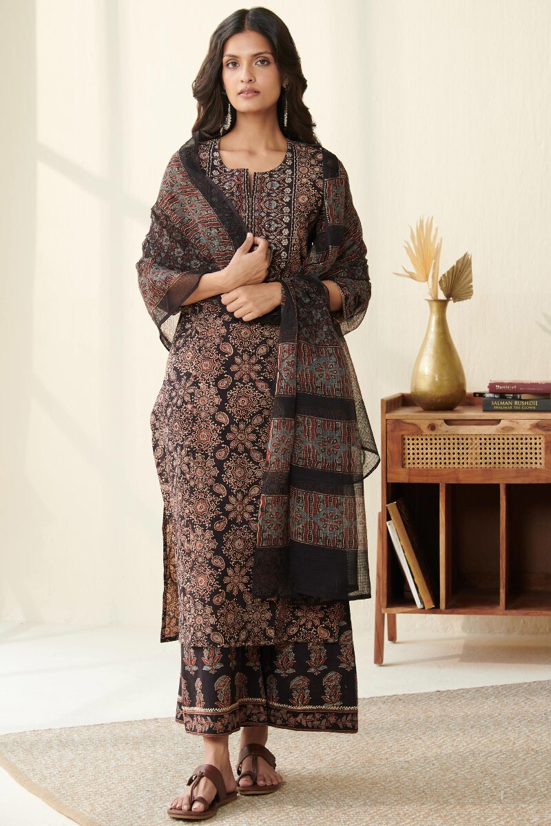 Ajrak Hand Block Printed Cotton Palazzos