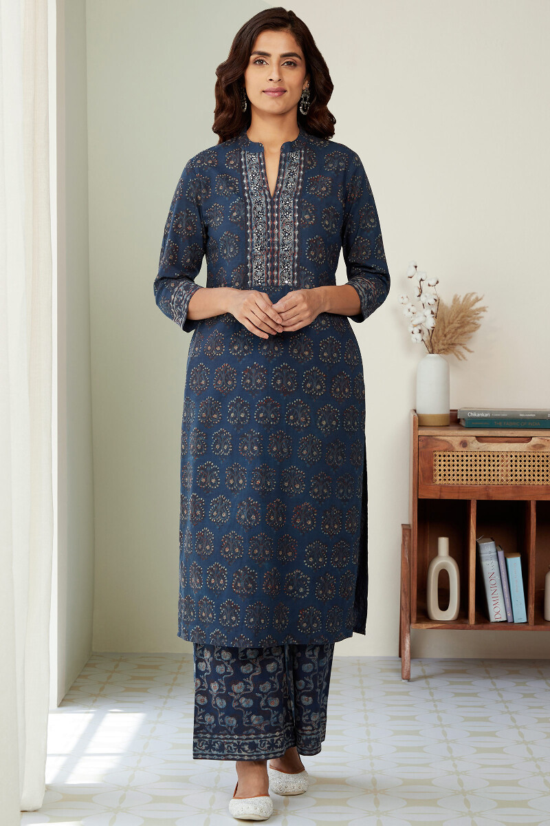 Akola Hand Block-Printed Cotton Farsi