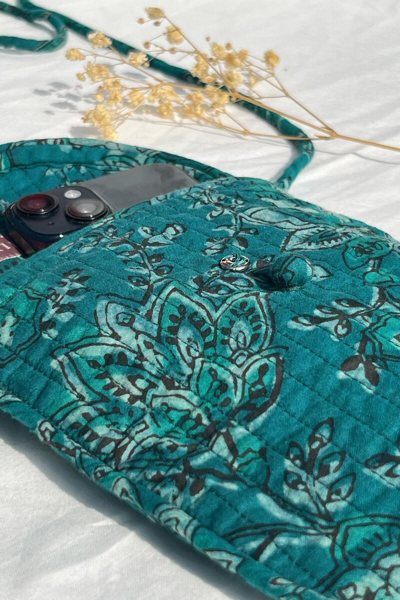Akola Hand Block-Printed Cotton Sling Bag