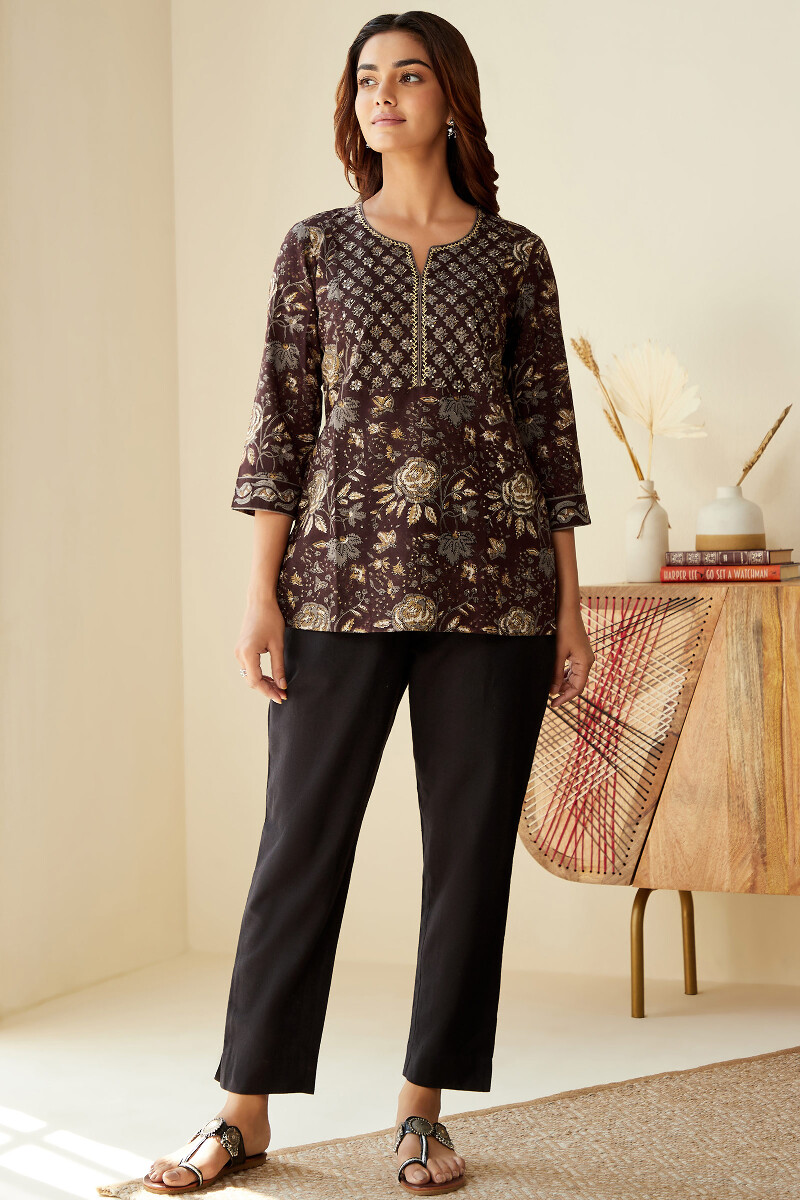 Bagru Hand Block-Printed Cotton Top