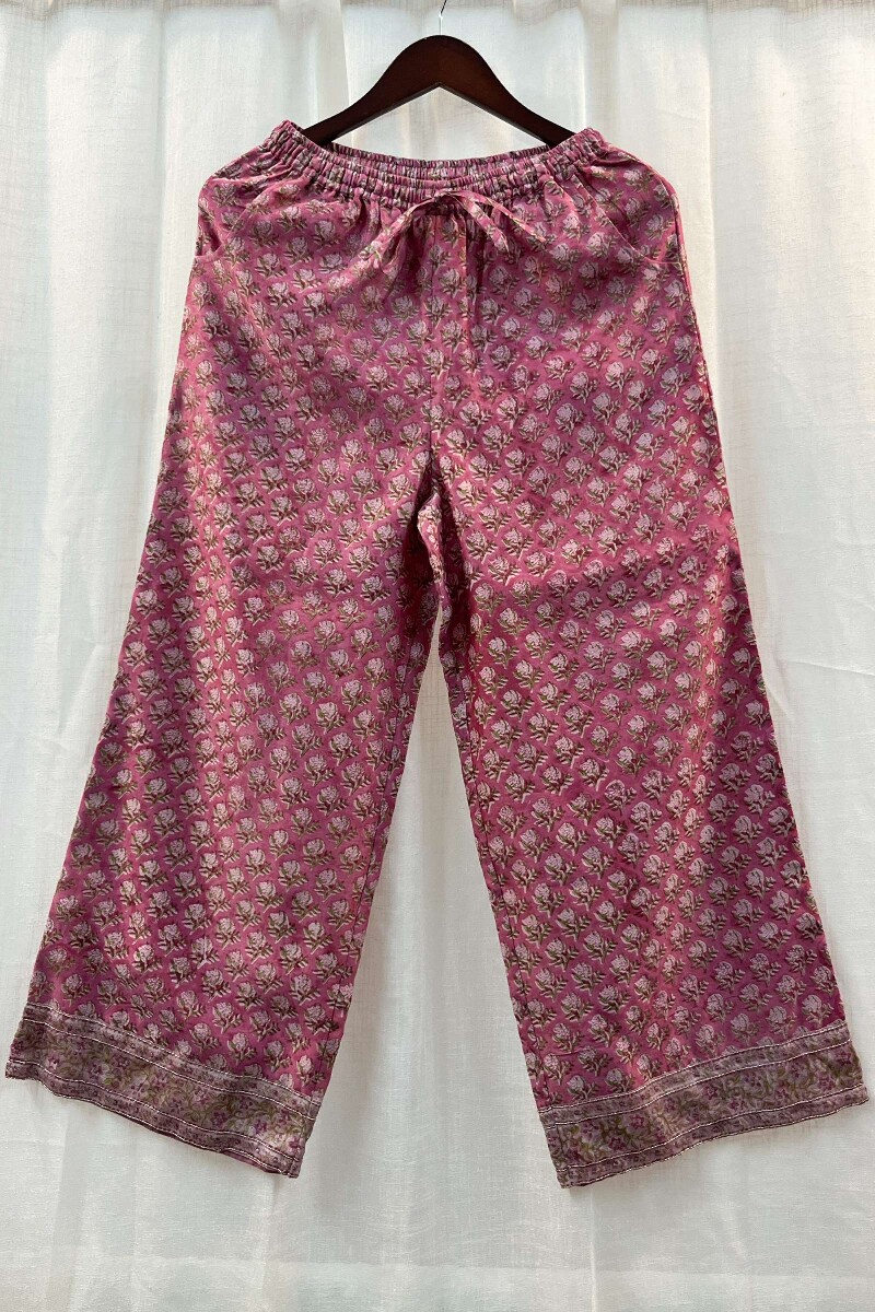 FG Specials: 1 Of 1- Blue Handcrafted Chanderi Kurta and Pants
