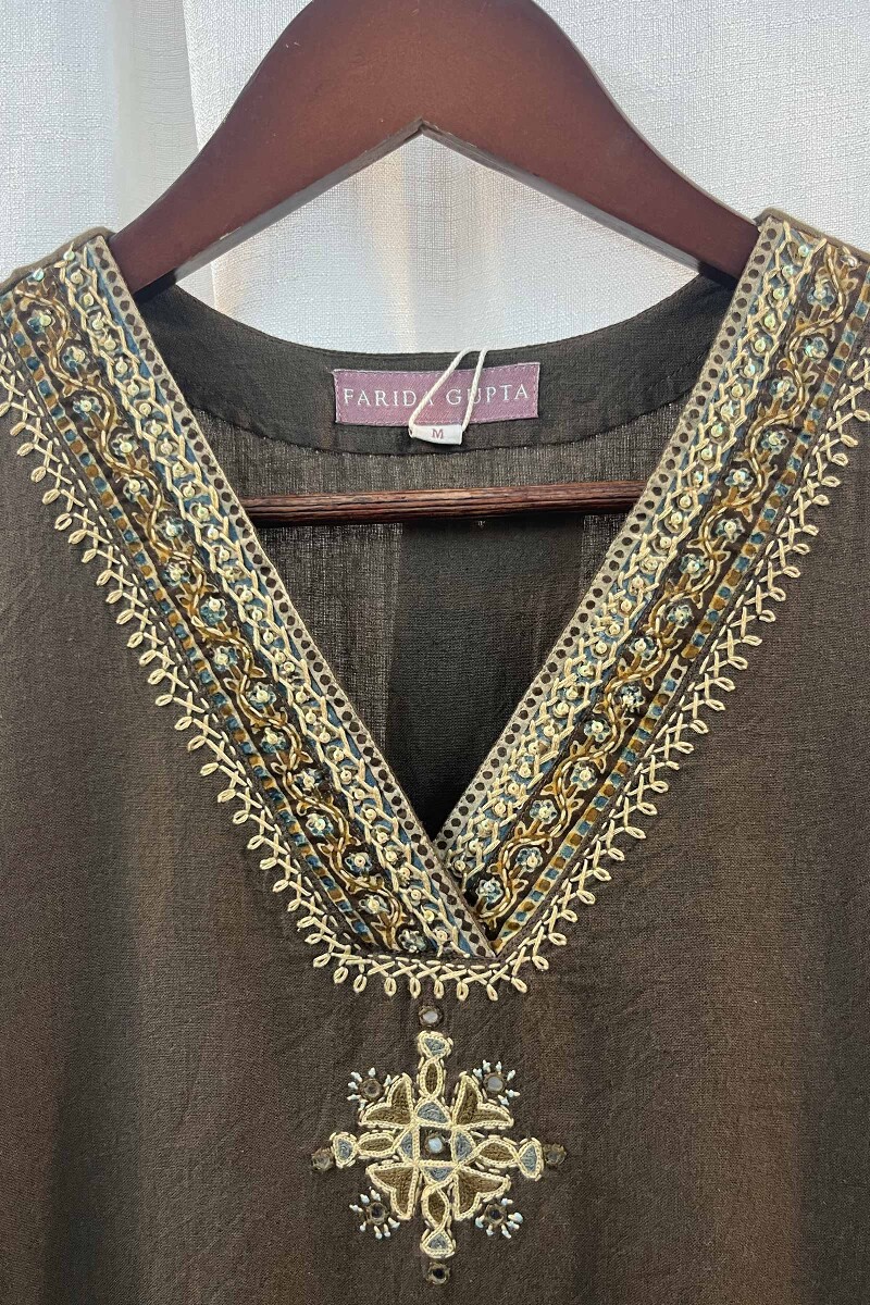 FG Specials: 1 of 1- Brown Handcrafted Handloom Kurta