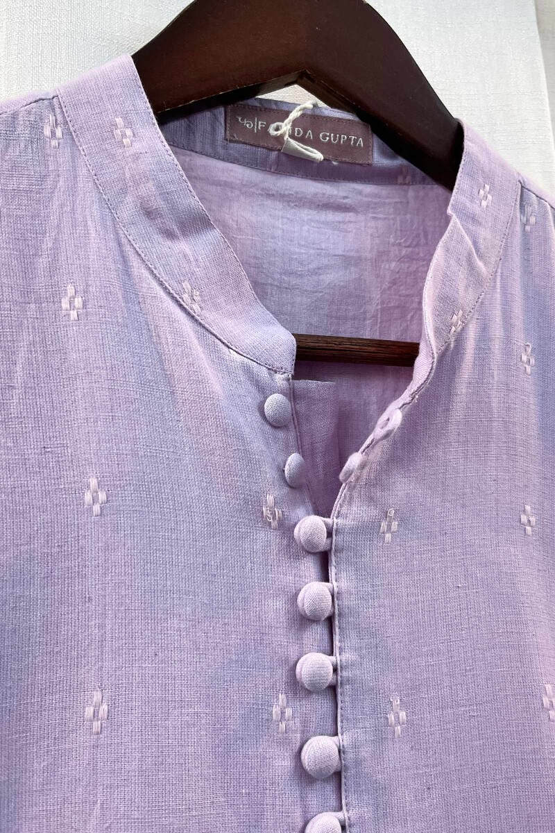 FG Specials: 1 Of 1- Men's Mauve Handloom Kurta