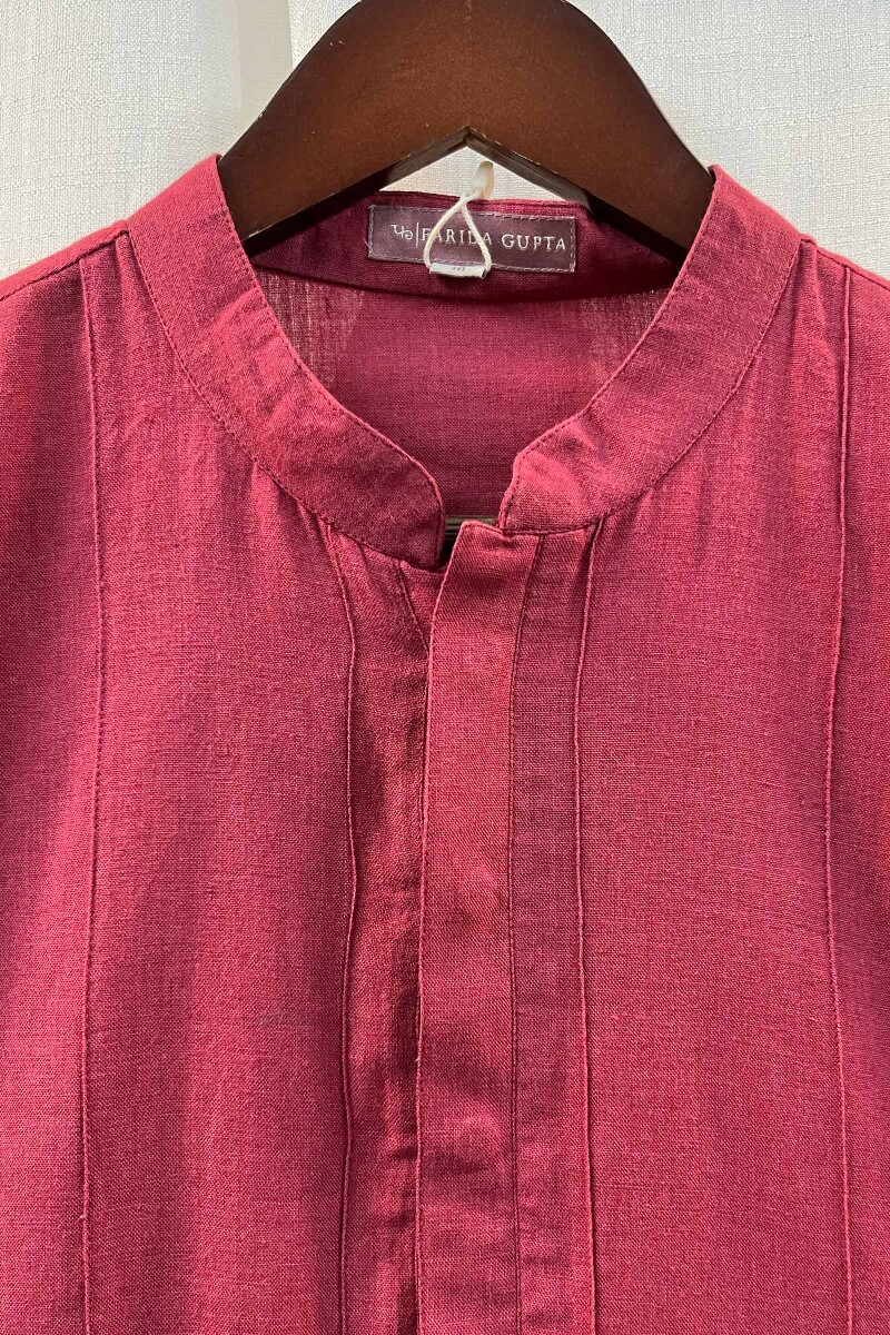 FG Specials: 1 Of 1- Men's Red Handloom Kurta