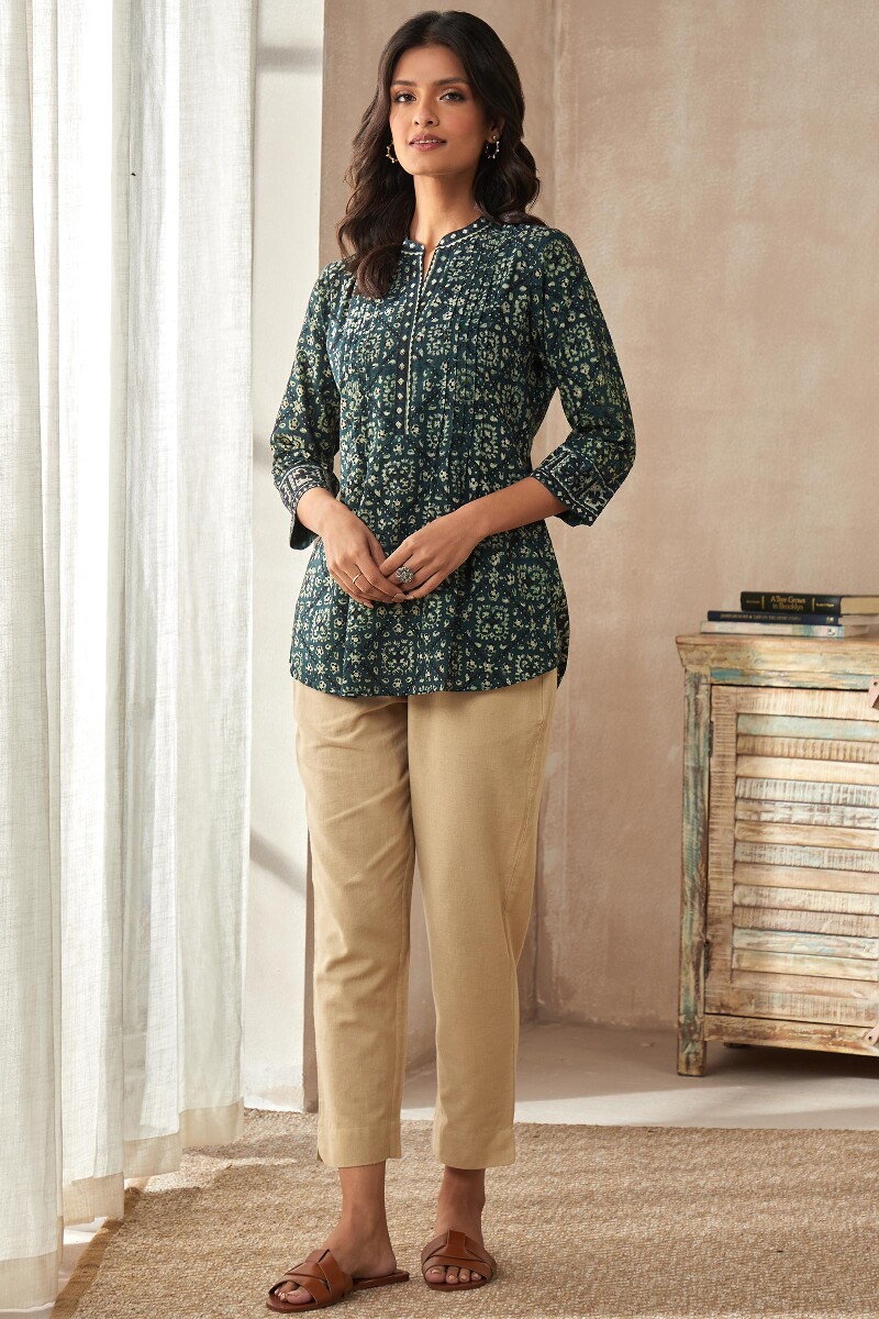 Bagru Hand Block-Printed Cotton Top
