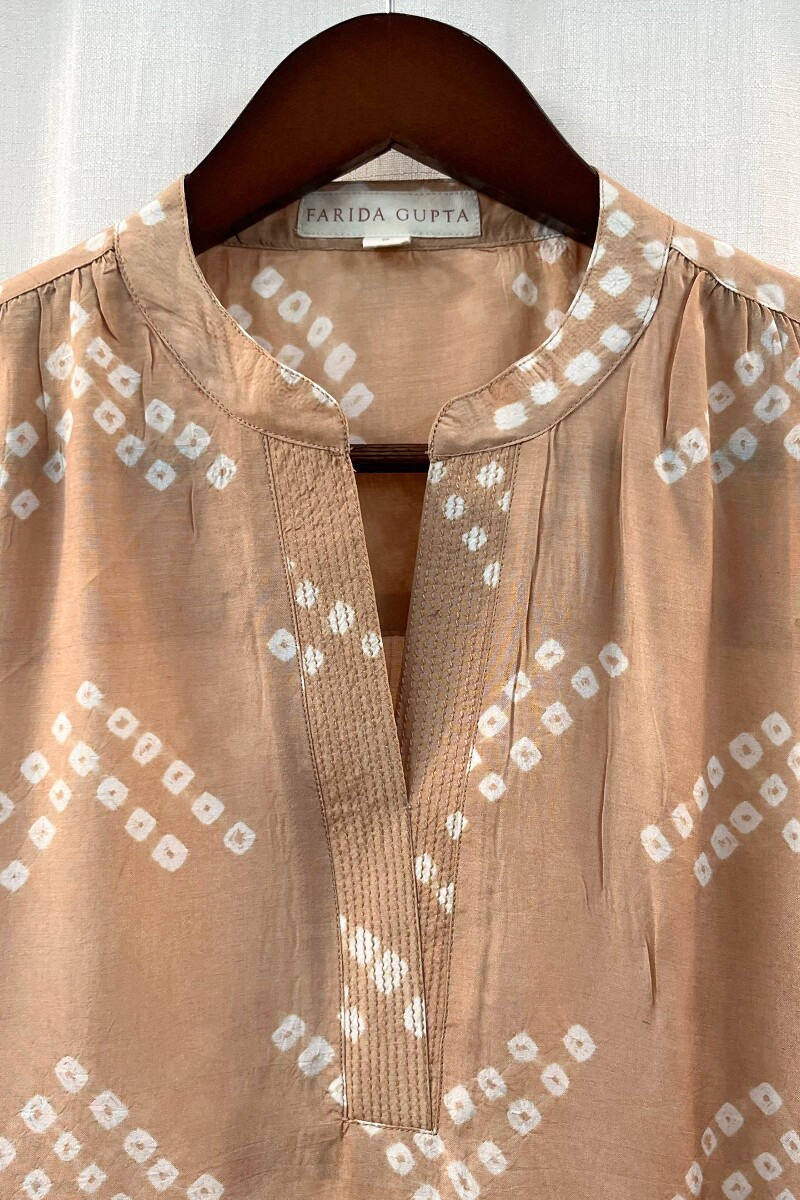Brown Bandhani Top